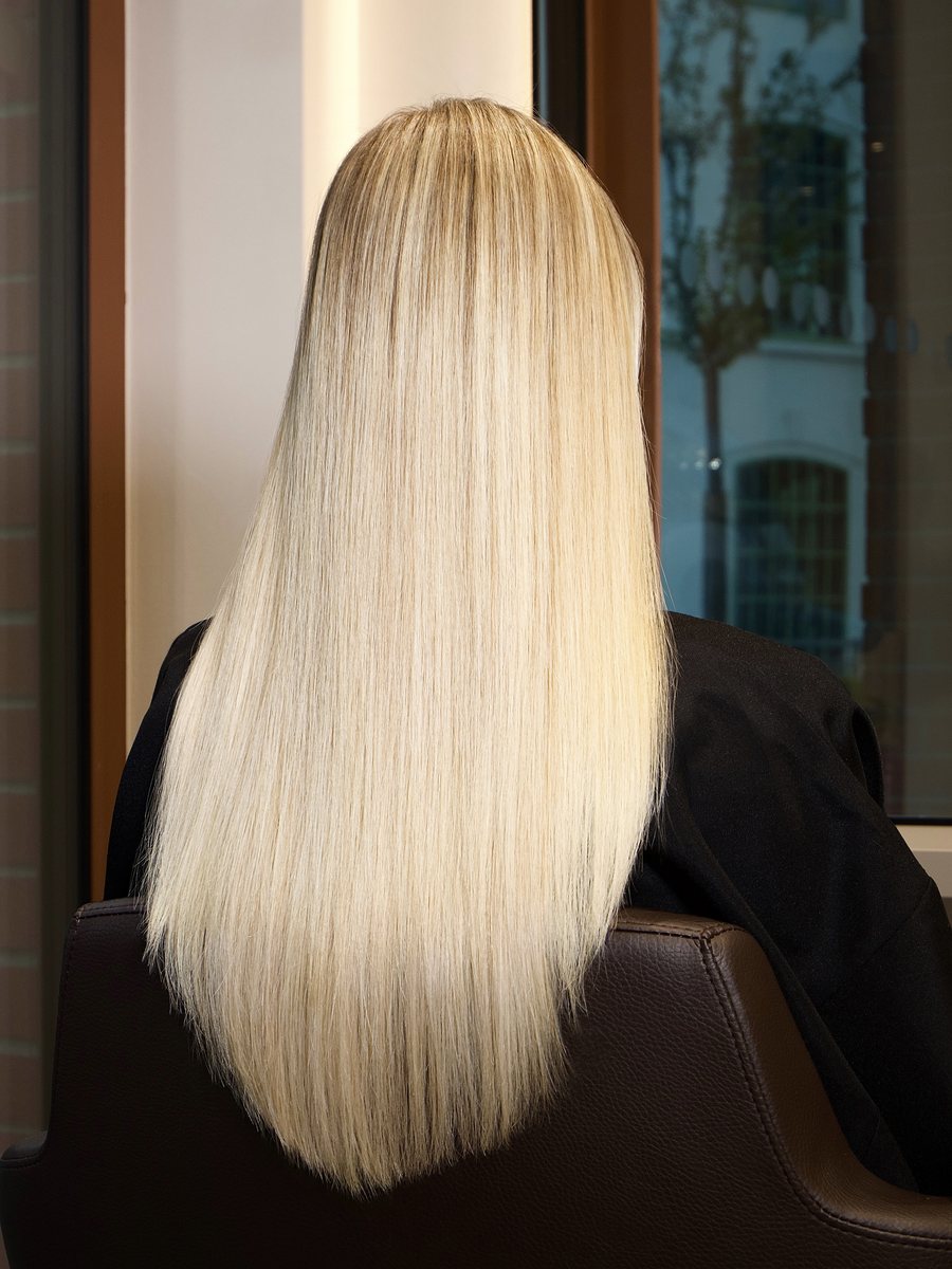 Hair after reconstruction — shine and smoothness